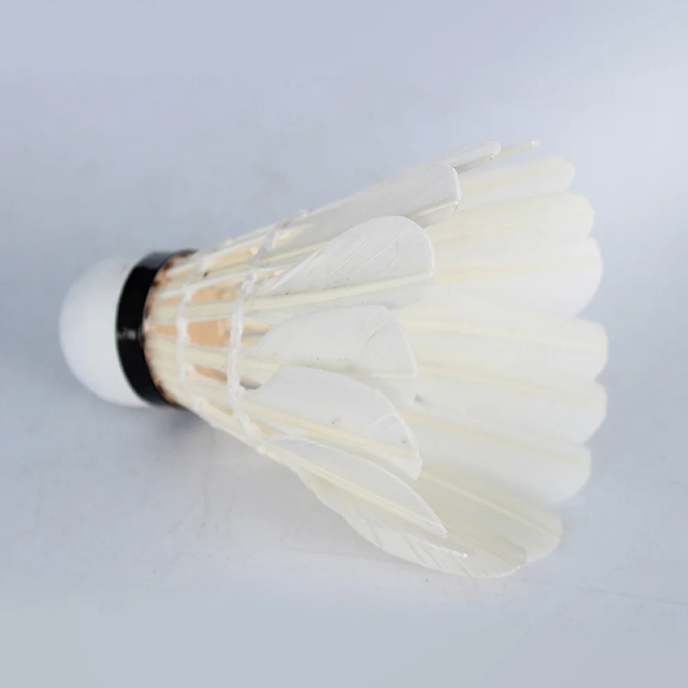 12PC Badminton Birdies Shuttlecocks Resistant to Fight for Playing School Outfit Fitness Sports Activities (White