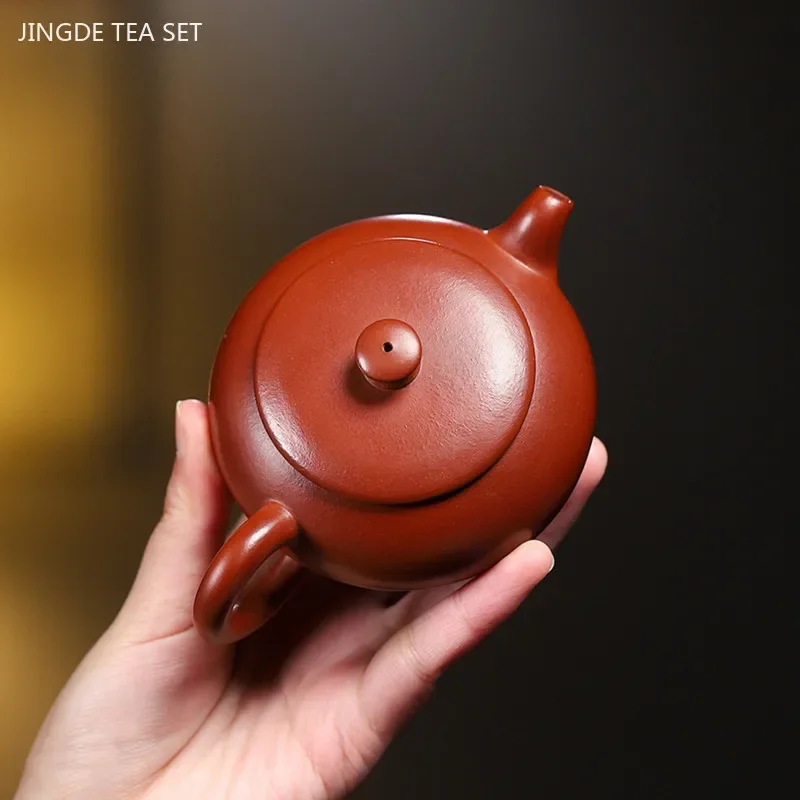 160ml Yixing Purple Clay Tea Pot Raw Ore Dahongpao Beauty Tea Infuser Handmade Customized Filter Teapot Tradition Zisha Teaware