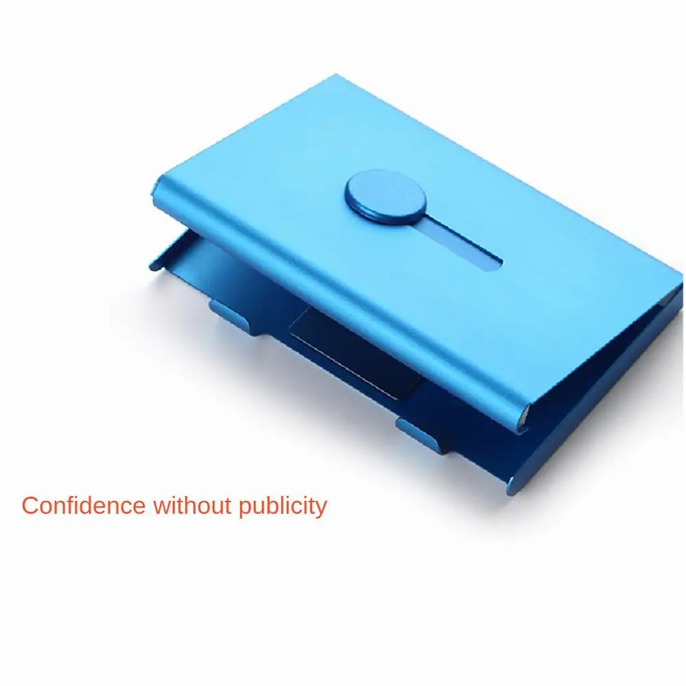 금속 초박형 카드홀더 정리함, 핸드 푸시 카드 케이스, 은행 카드, 멤버십 카드 패키지