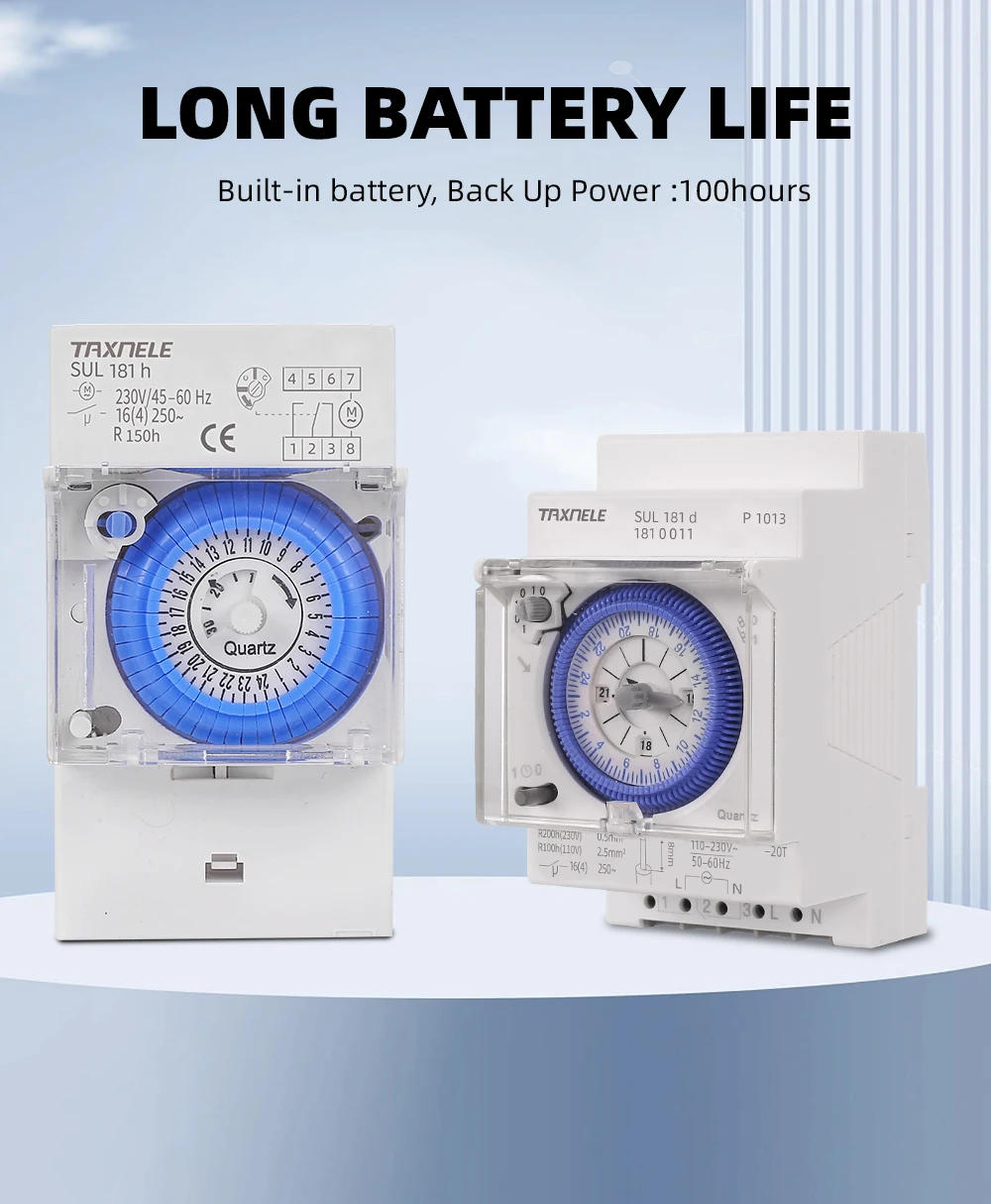 Reloj Piscina Programador Temporizador Mecánico 24h (110-230V