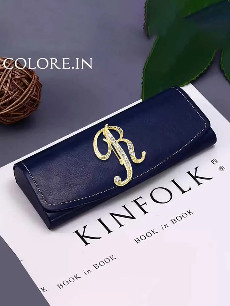 

Customized Compression-Resistant Eyewear Cases Personalized Customer Name for Women Optional Letter Decor: Contemporary Gemstone