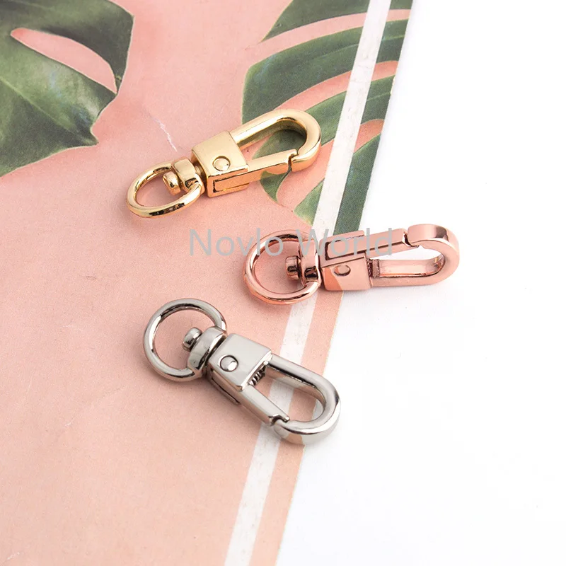 10-50 pieces 9mm 7colors Rose gold Swivel Bolt Snap Clasp Hooks Buckle Clips DIY Accessory Metal Snap Hook