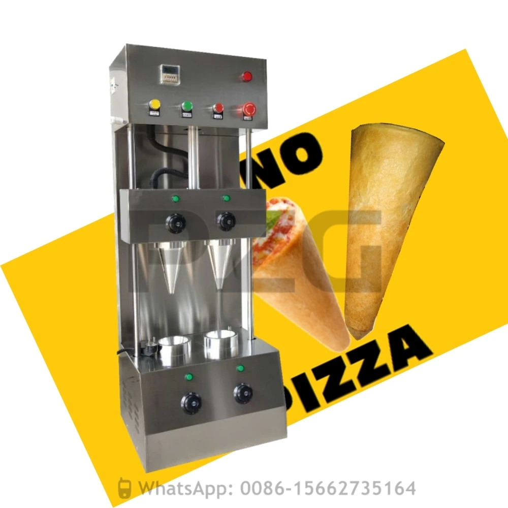 Street Food 2 Moulds Machine Pizza Cone Maker Automatic Cone Pizza Machine Snack Conical Making