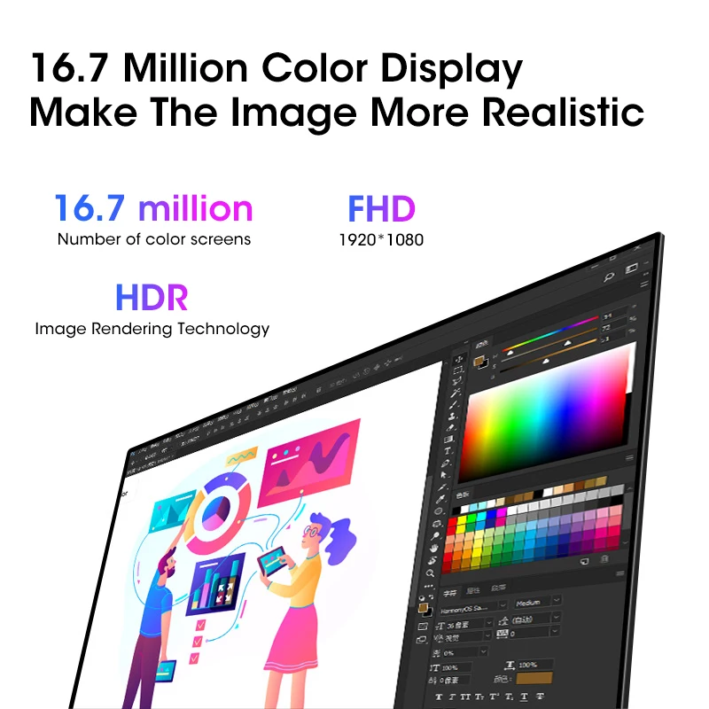 ޴  ׳ƽ ̽, Ʈ PC, FHD C Ÿ ̴ HDMI VESA ȸ Ʈ 귡Ŷ, 1080P IPS ǻ, 15.6 ġ