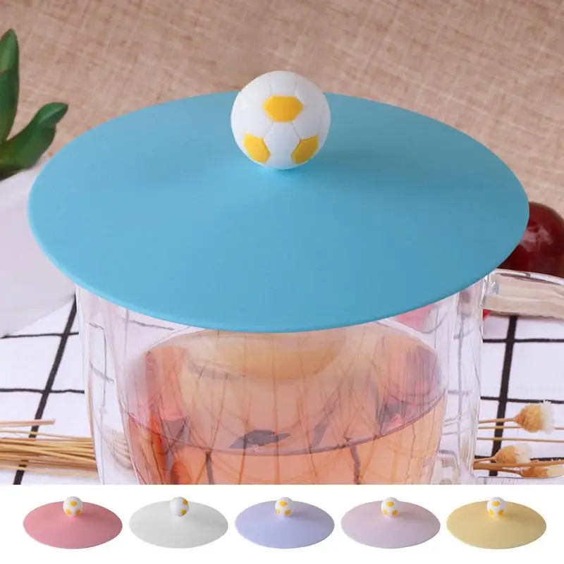 

Silicone Cup Cover Reusable Cute Seal Suction Cup Cover Dustproof Leakproof Tea Coffee Lids Cups Mugs Kitchen Accessories
