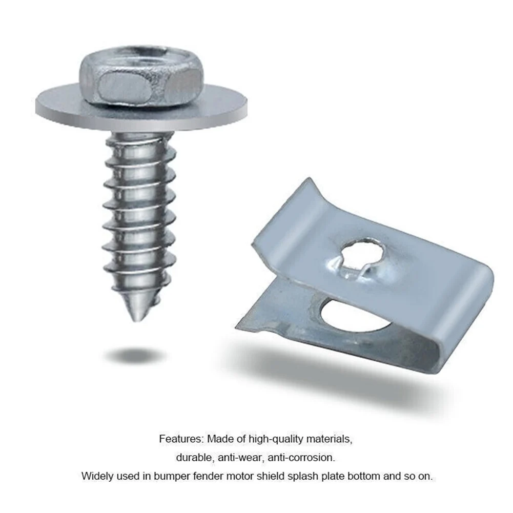

Secure Your Bumper and Engine Shields 50X Car Bumper Engine Splash Shield Fastener Rivet Clips Bolts Screw Retainer