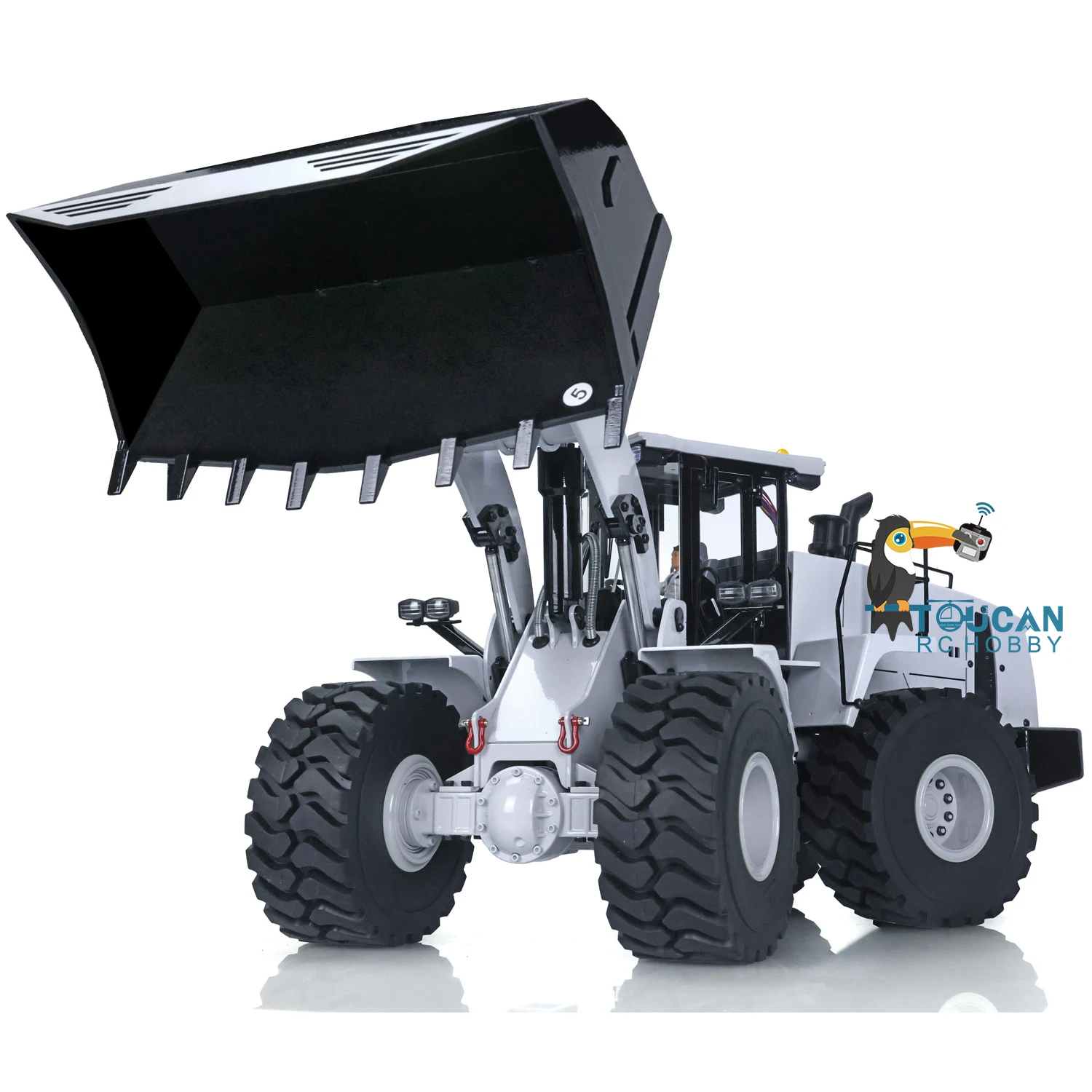 XDRC WA470 RC Hydraulic Loader 1/14 Scale Metal Car Truck Toy ESC Motor Servo Lights Refitted 980L Model Toys TH18404 3