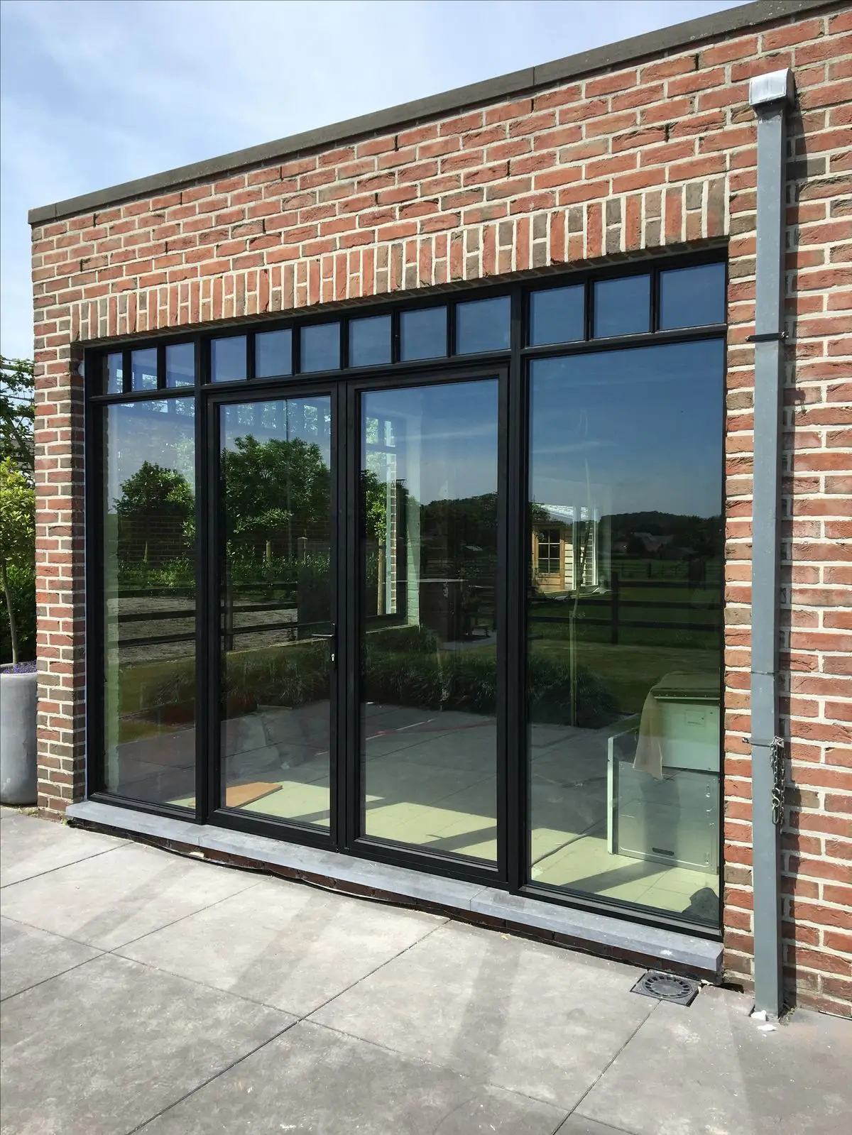 Aluminum Alloy Doors for Home Design Patio Double Tempered Glass Door for Shower Room Bedroom French Frame Casement Door