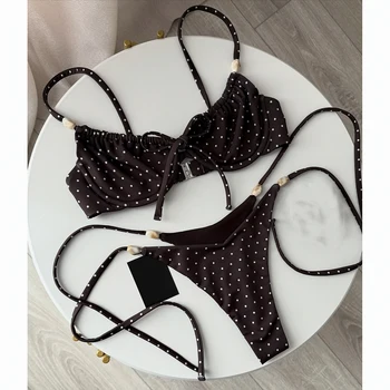 Push Up Bikinis 2026 Sexy Women Swimsuit Swimwear Female Bikini Set Beads Biquini Bathing Suit Dot Swimming Suit Beachwear