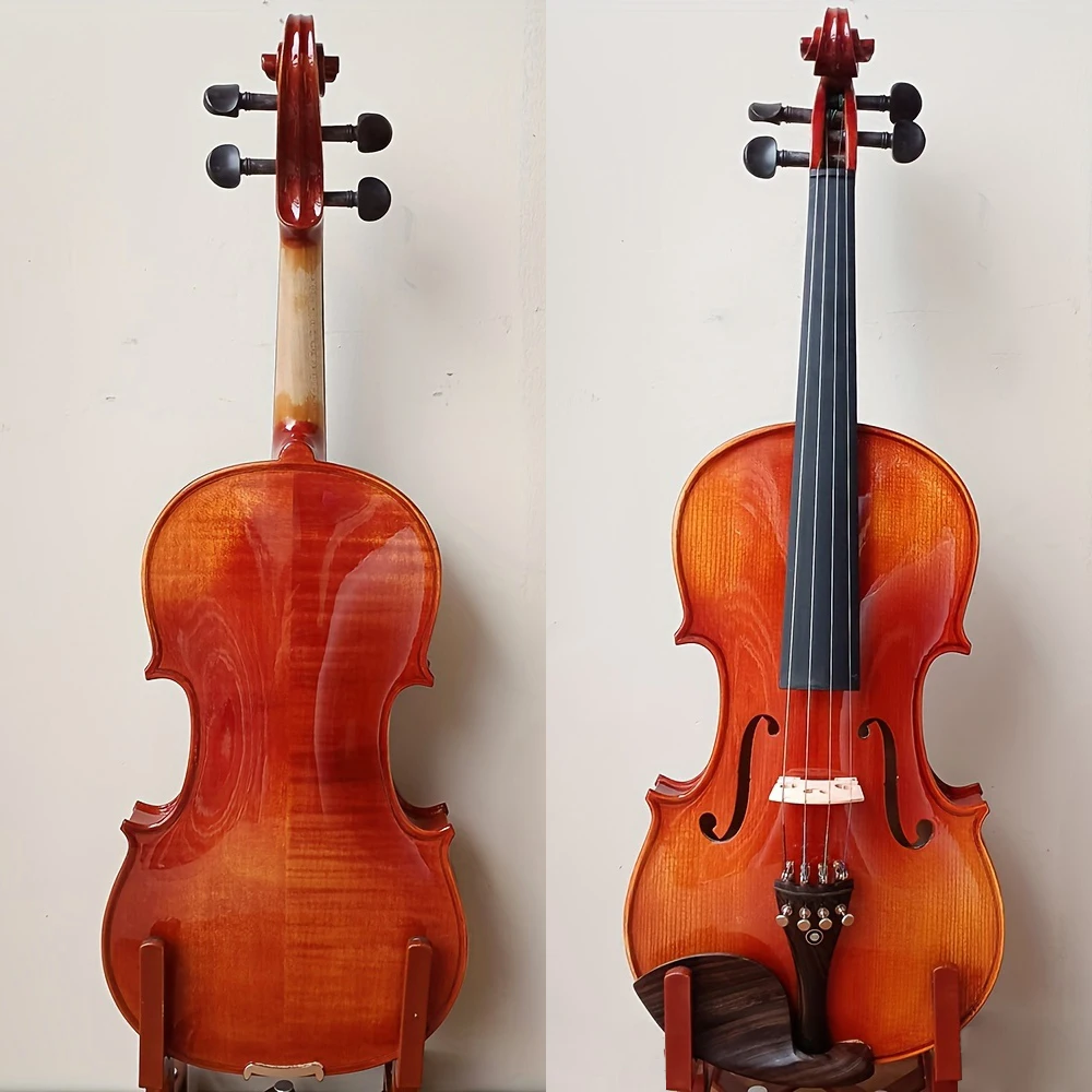 Natural striped maple violin set 4/4 size Stradivari 1716 for beginners to practice in exams