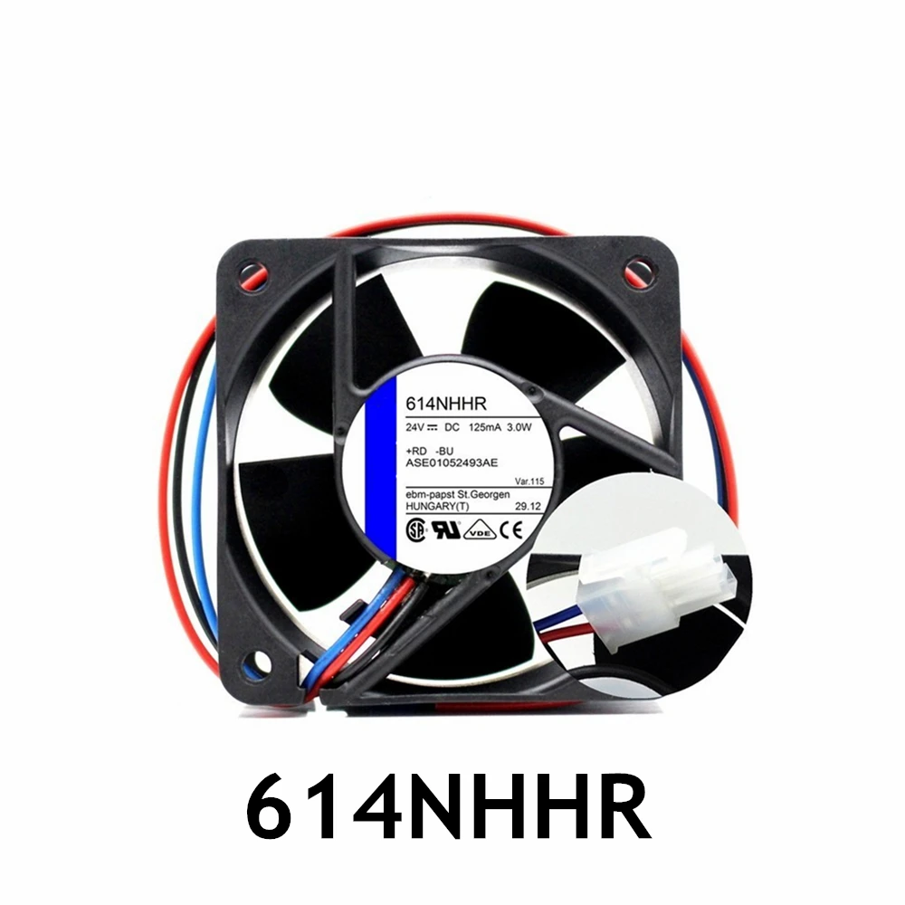New Cooling Fan 614NHHR DC 24V 0.125A 125mA 3.0W 6025 60x60x25mm 2-wire 3-wire