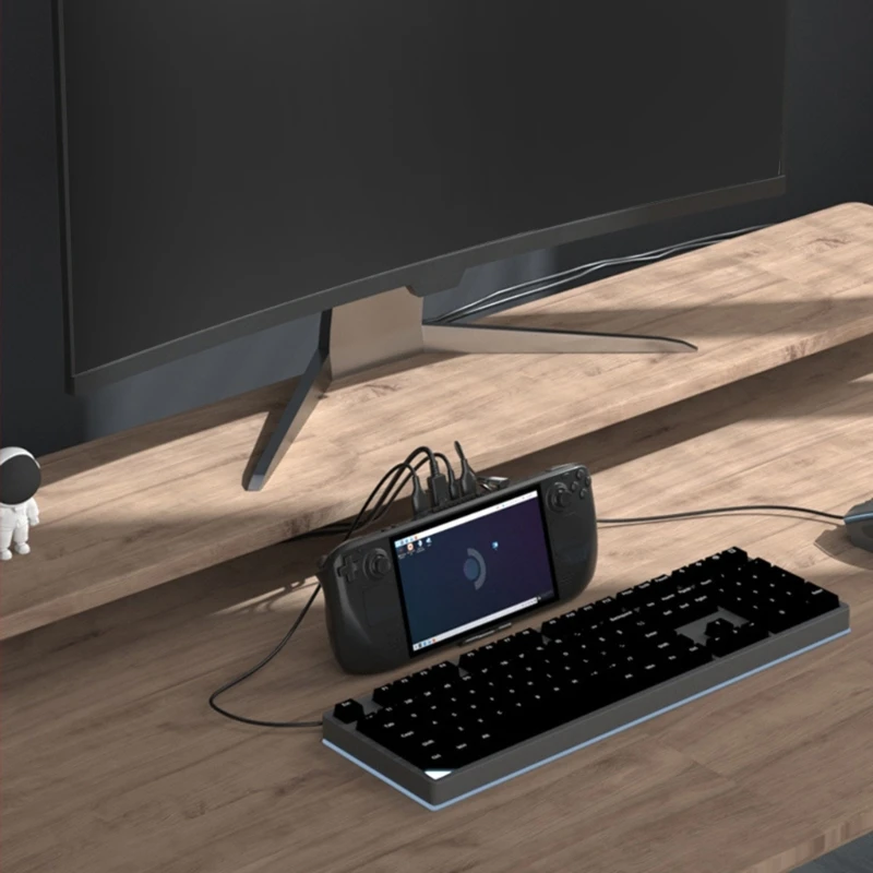 

Док-станция 5 в 1 USB C для подставки SteamDeck с HDMI-совместимыми портами 4K, 60 Гц, 100 Вт, USB-порты PD, аксессуары для базы