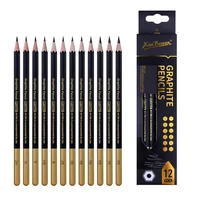 Professional Charcoal Pencils Set 12Pcs Sketch Black Pencils for Drawing, Sketching, Shading, Blending, Beginners & Artist 1