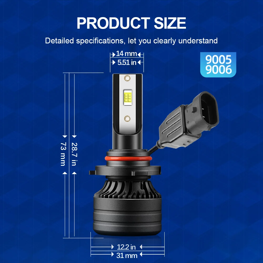 LED 터보 자동차 헤드라이트, 하이 로우 전구, 안개등 램프, 다이오드 변환 키트, 혼다 (미국) 오디세이 2010 2009 2008 2007 2006 2005