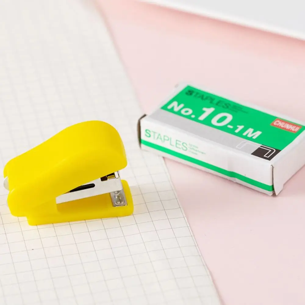 Mini Stapler Set Portable Paper Binding Tools Student Stationery
