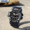 SMAEL Tactical Watch Male Student Sports Dual Display Digital Waterproof Glow Men's Watch 8079 1