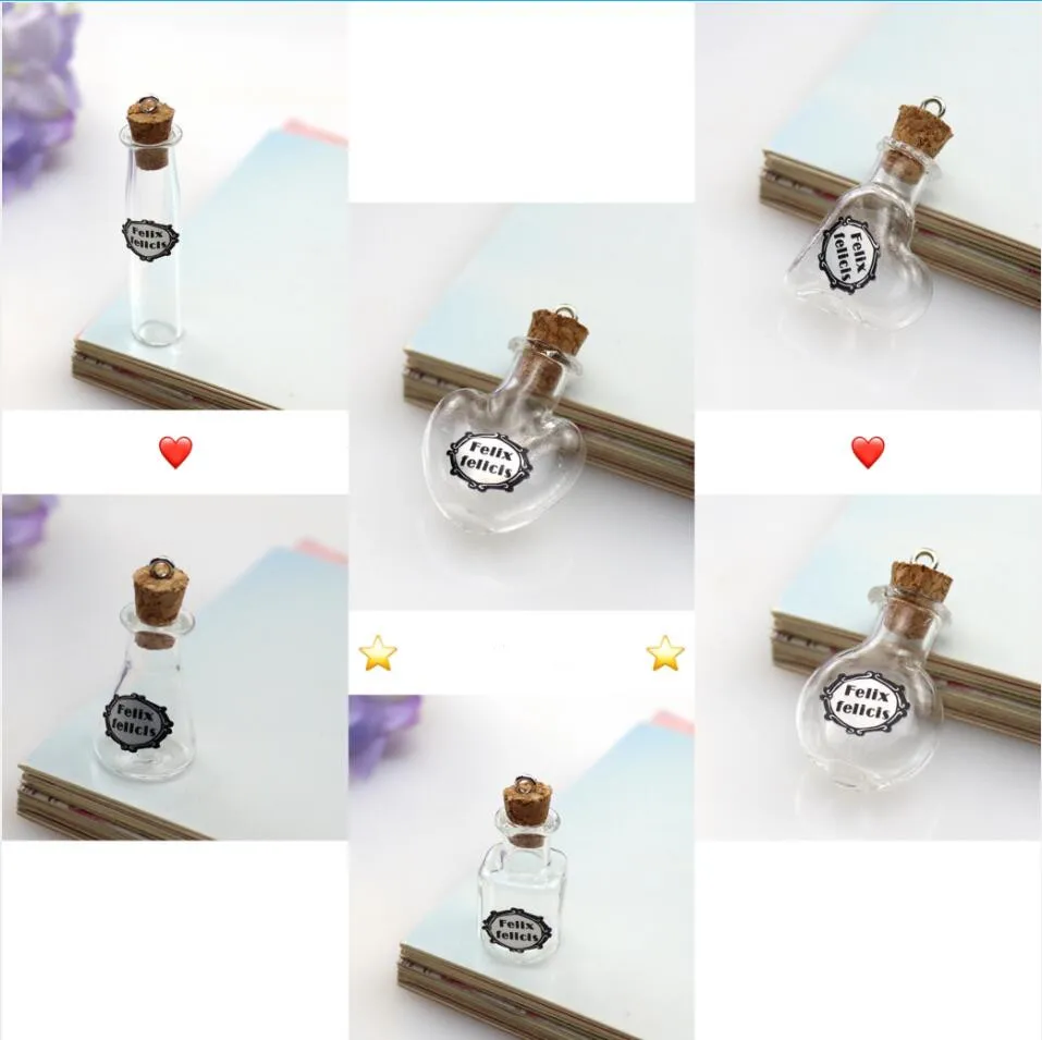 10/20/30/50/100pcs Vintage Mini Glass Bottle Wishing Drifting Cork Felix Felicis Magic Potion Lucky Bottle DIY Cremation Jewelry 6