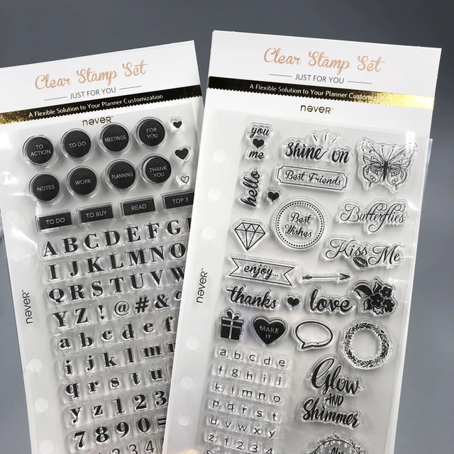 Clear Silicone Calendar Stamps - Planner Transparent Rubber Seal