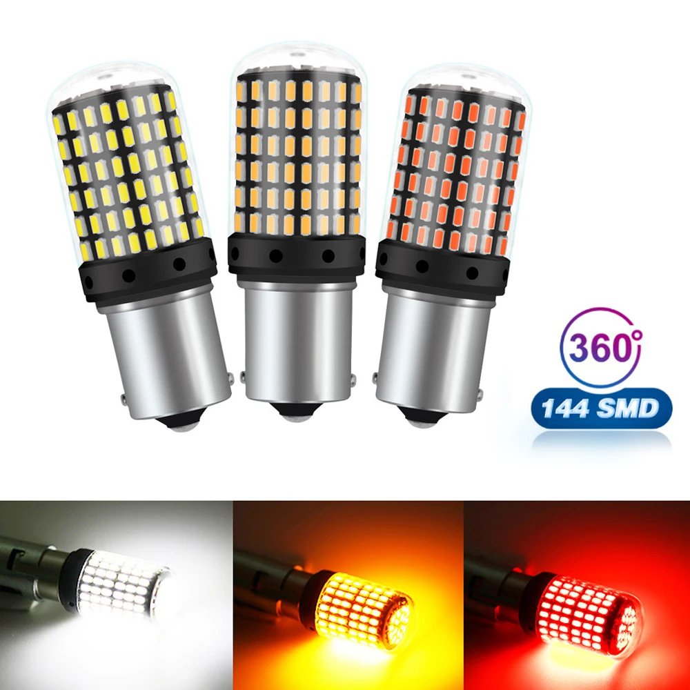 387070-407007.jpg Sba1abfa295324712b4e082b9b602d9aaL 1xSuper Bright 1156/1157, P21W/PY21W, 7440 Canbus Car Led 12V Reversing Light Stop Brake Lamp Auto Turn Signal Bulb White Red Mallzona