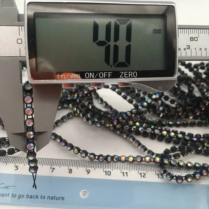 TABA® Sparkling AB Crystal Rhinestone Trim - 10 Yards of Elegant Rhinestone Banding