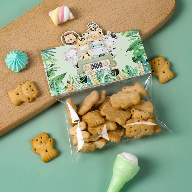 Description Picture 6 of itemJungle Animal Treat Bag Topper Jungle DIY Candy Bags Jungle Theme Party Baby Shower Birthday Party Decorations Kids Gift Bags
