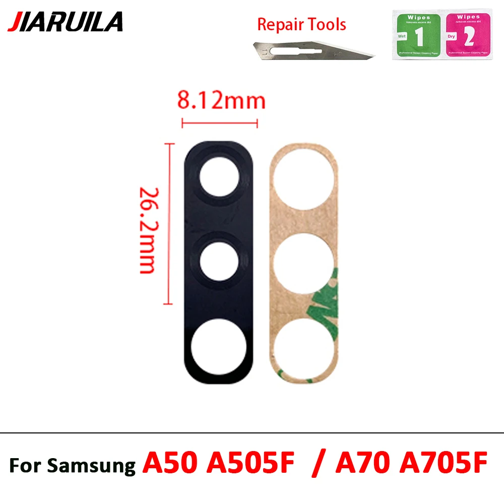 새로운 후면 카메라 렌즈 유리 렌즈 백 카메라 유리 교체 삼성 A01 A11 A21 A31 A41 A51 A71 A10S A20S A30S A50S A70S