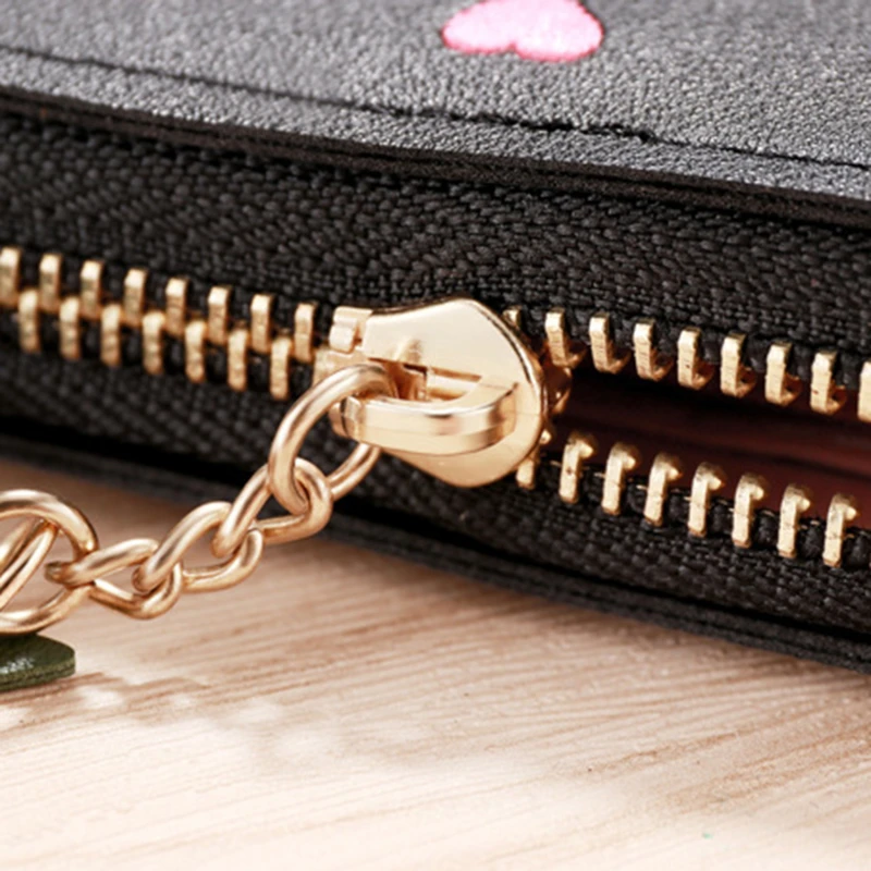 Mini billetera con borla para mujer, monedero de cuero Pu con cremallera corta, monedero femenino, 1 unidad - Image 6