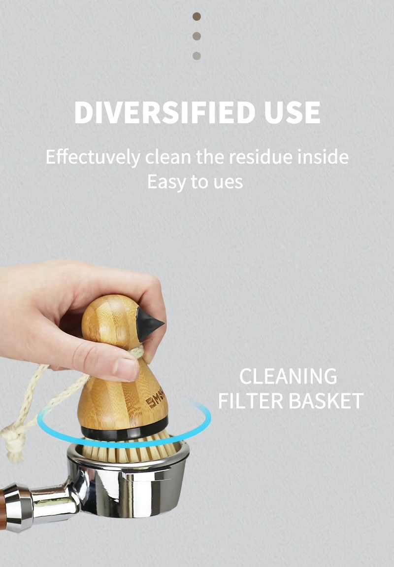 Description Picture 5 of itemCoffee Cleaning Brush Grinder Dusting Protafilter Basket Brush Wood Handle Powder Cleaning Brush Tool Barista Accessories