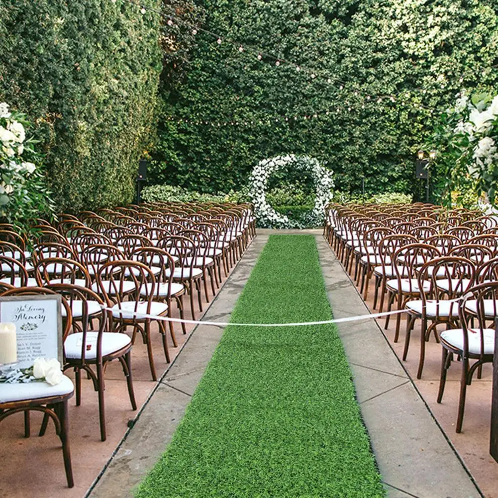 

Artificial Grass Runner Artificial Grass Table Runner for Diy Holiday Party Decor No Shedding Table Protector for Tablescapes