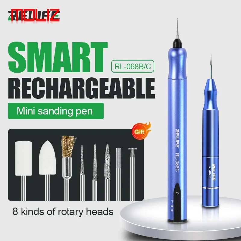 RELIFE Mini Electric Polishing Pen RL-068B Grinding Engraving Kit for  Motherboard IC Dot Matrix Repair