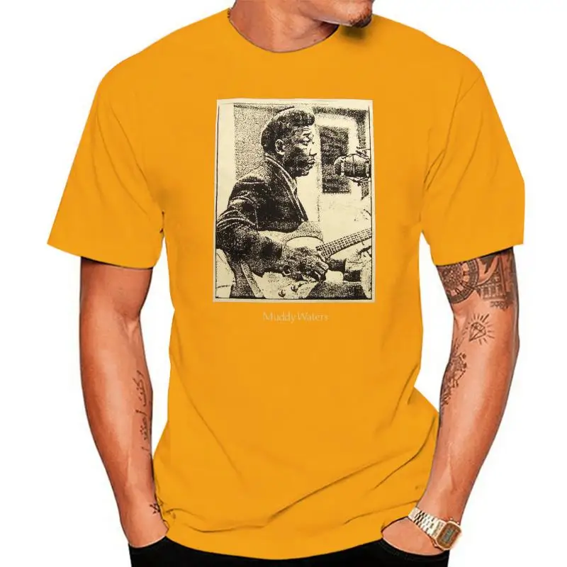 Muddy Waters Studio Maglietta Stile Vintage Blues Telecaster Guitar S-3Xlg Blk Street Wear Fashion Tee Shirt