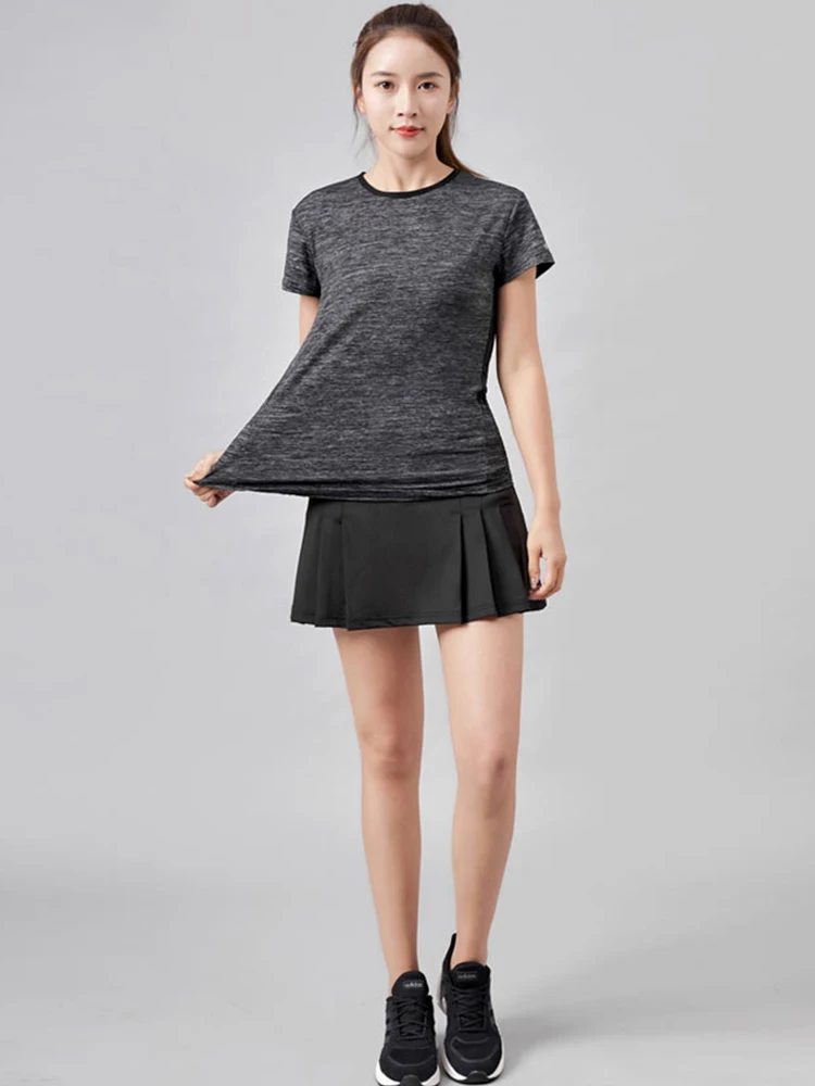 Tennis Skirt Ladies Sports Summer Quick Drying Stretch Yoga Running Badminton Skirt Anti-lighting Shorts Golf Wear Women Clothes