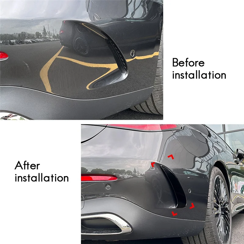 【Best-Selling】 NEW-Car Rear Bumper Spoiler Side Wing Canard Trim For Mercedes-Benz CLE Coupe C236 2024+ AMG