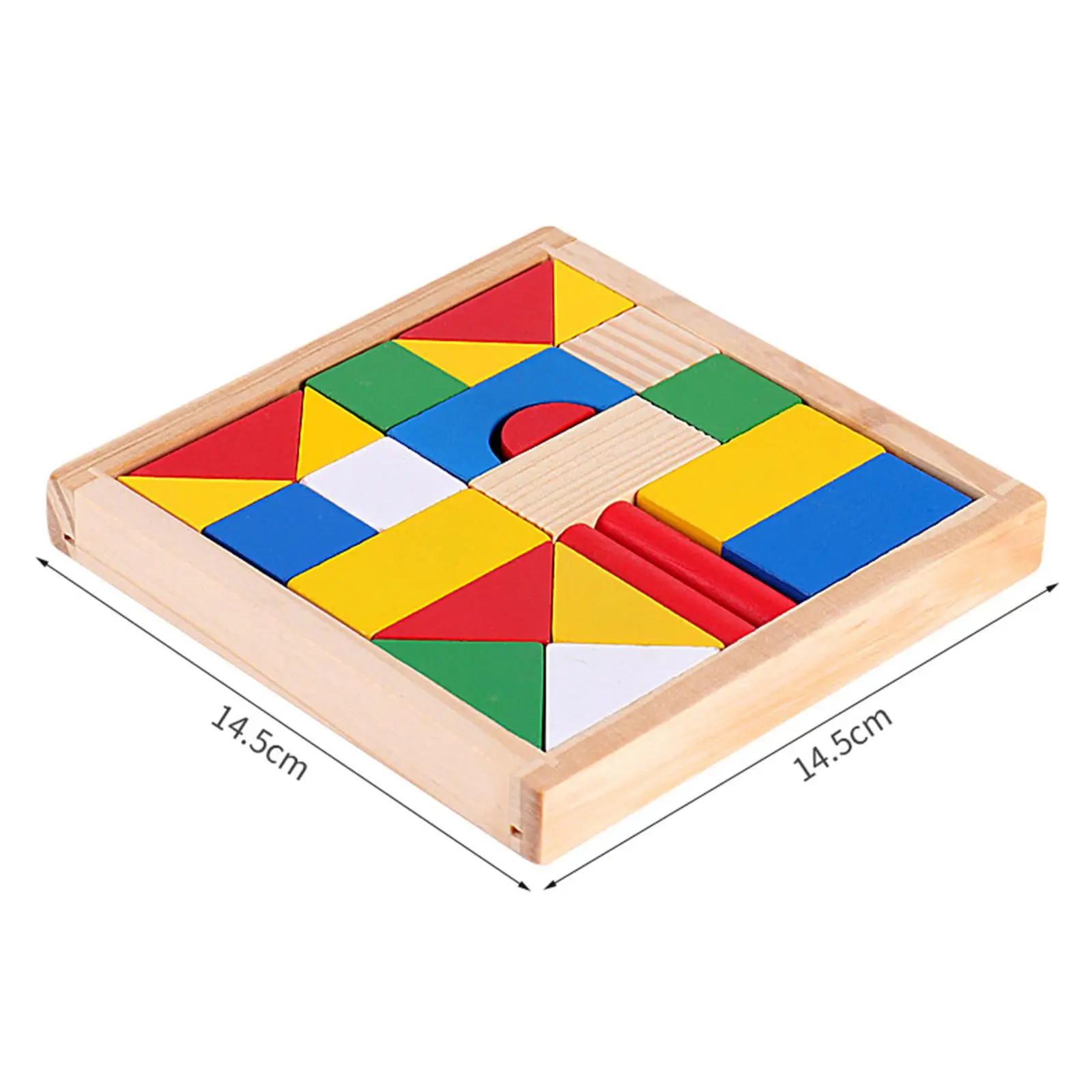 Wooden Building Toy Educational Toys Rainbow Stacker Stacking Game Geometry Wooden Blocks for Toddlers Kids 3 Year Old Gifts