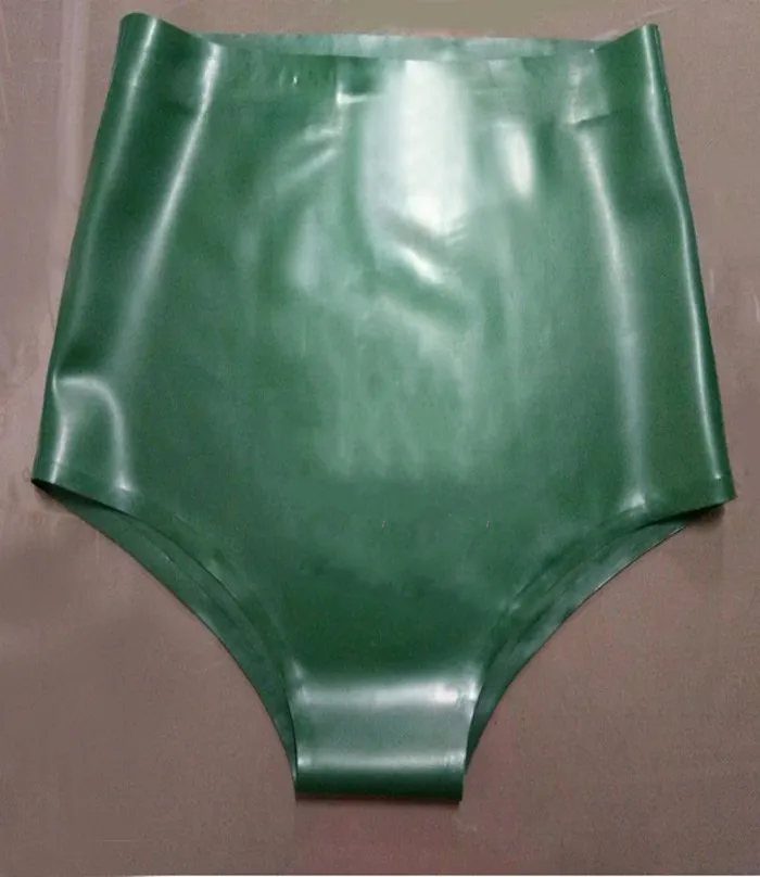 Sexy Women High Waist Fetish Latex Panties Underwear Rubber Lady Briefs Customize