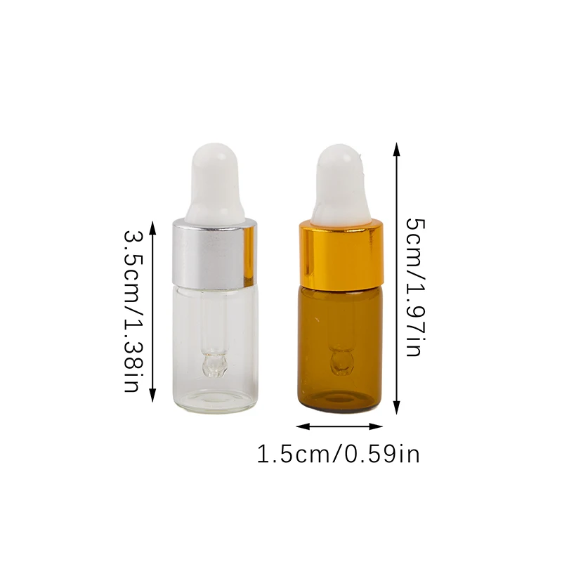 10pcs 3ml Clear Mini Glass Dropper Bottles Small Empty Glass Dropper Bottles For Essential Oils Sample DIY Cosmetic Liquid 6