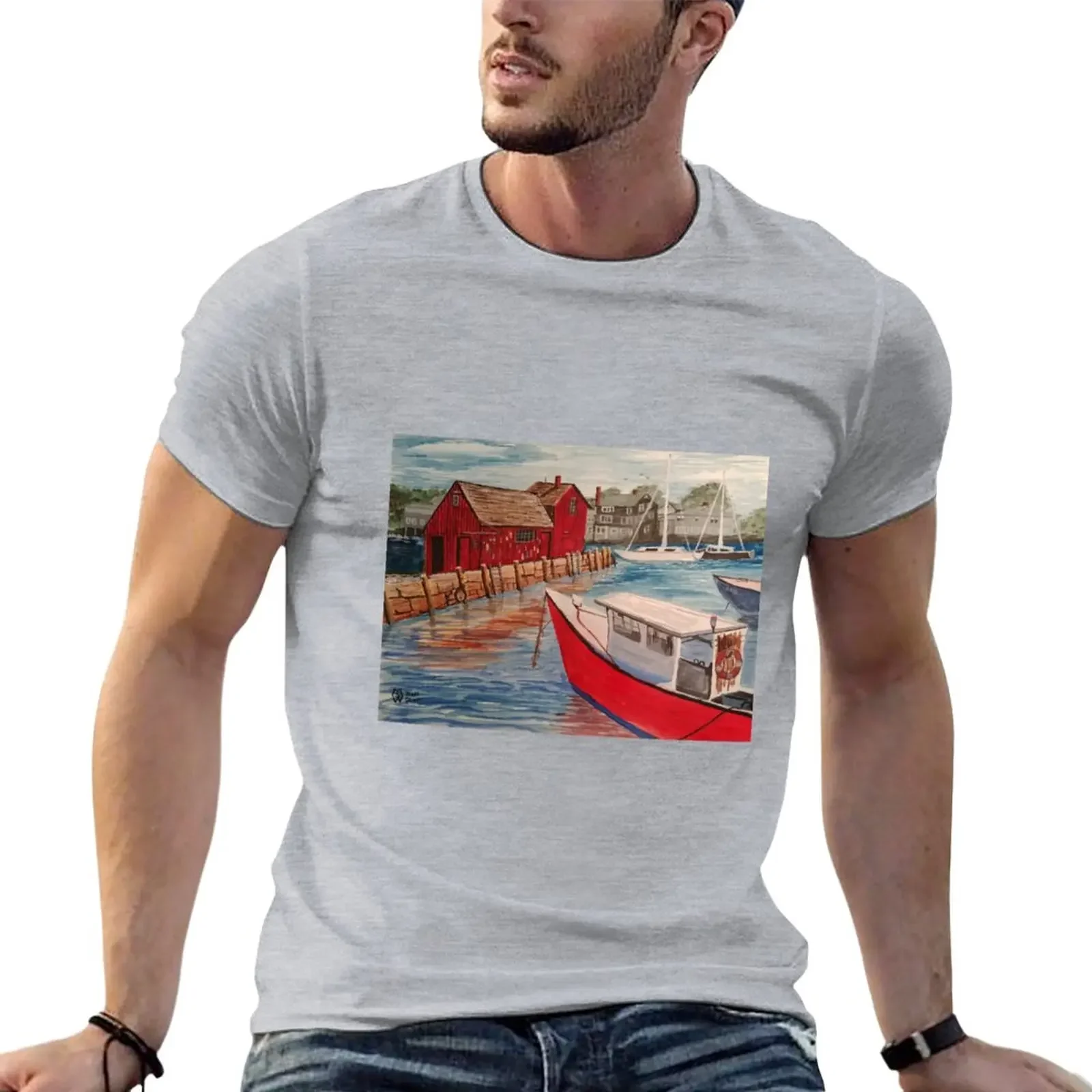 Motivo Numero 1 At Rockport Port Port T-Shirt Grafica Manica Corta Tee Vestiti Estetici Magliette Divertenti Per Uomo