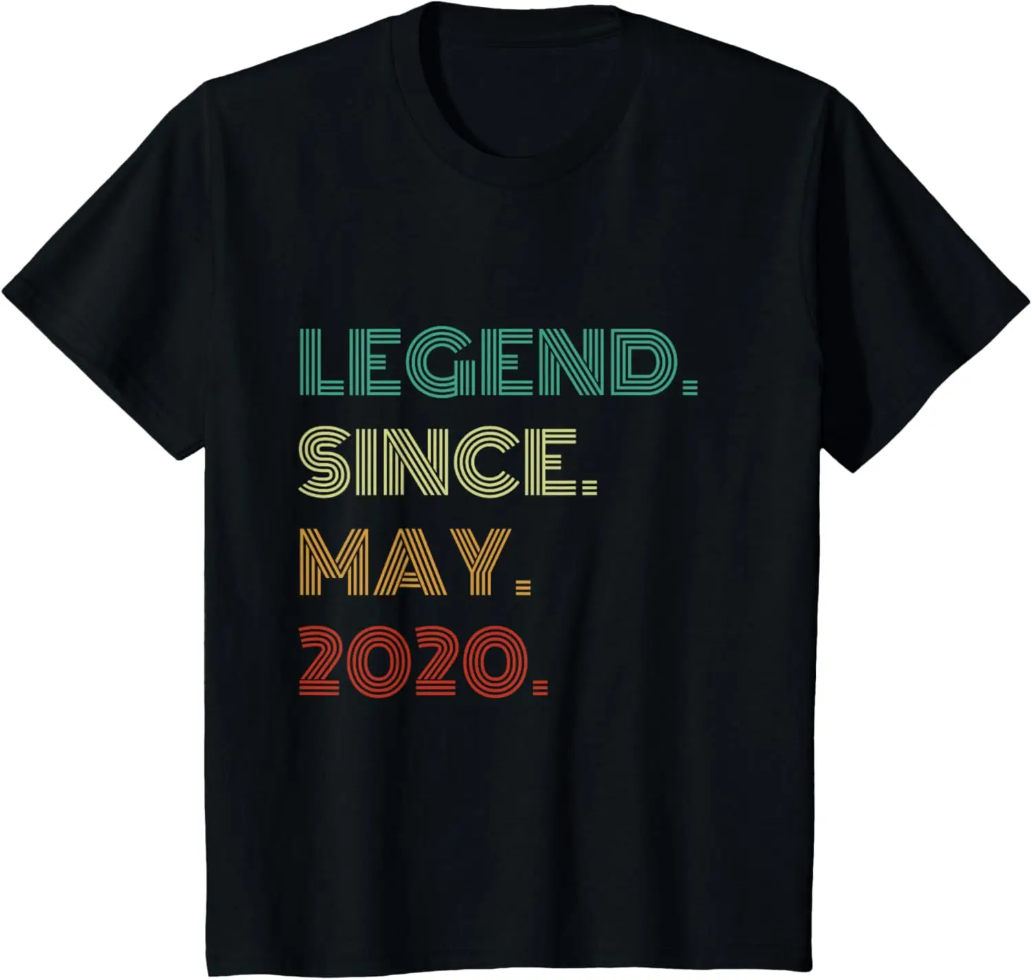 

Kids 4 Years Old Legend Since May 2020 4th Birthday T-Shirt