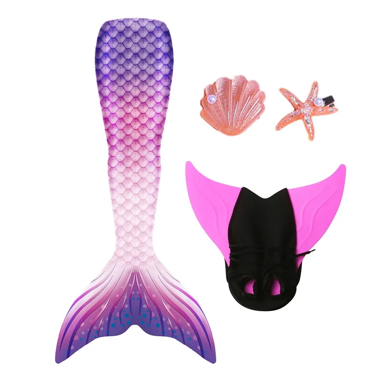 

Kids Mermaid Tails With Monofin Swimsuit for Girls Cosplay Children Princess Party Fantasy Swimsuit can add Monofin Fin