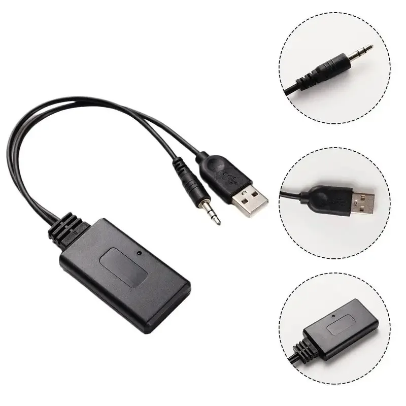 Car Cable Adapter Universal Wireless Bluetooth-compatible Receiver USB 3.5mm Aux Media Music Player