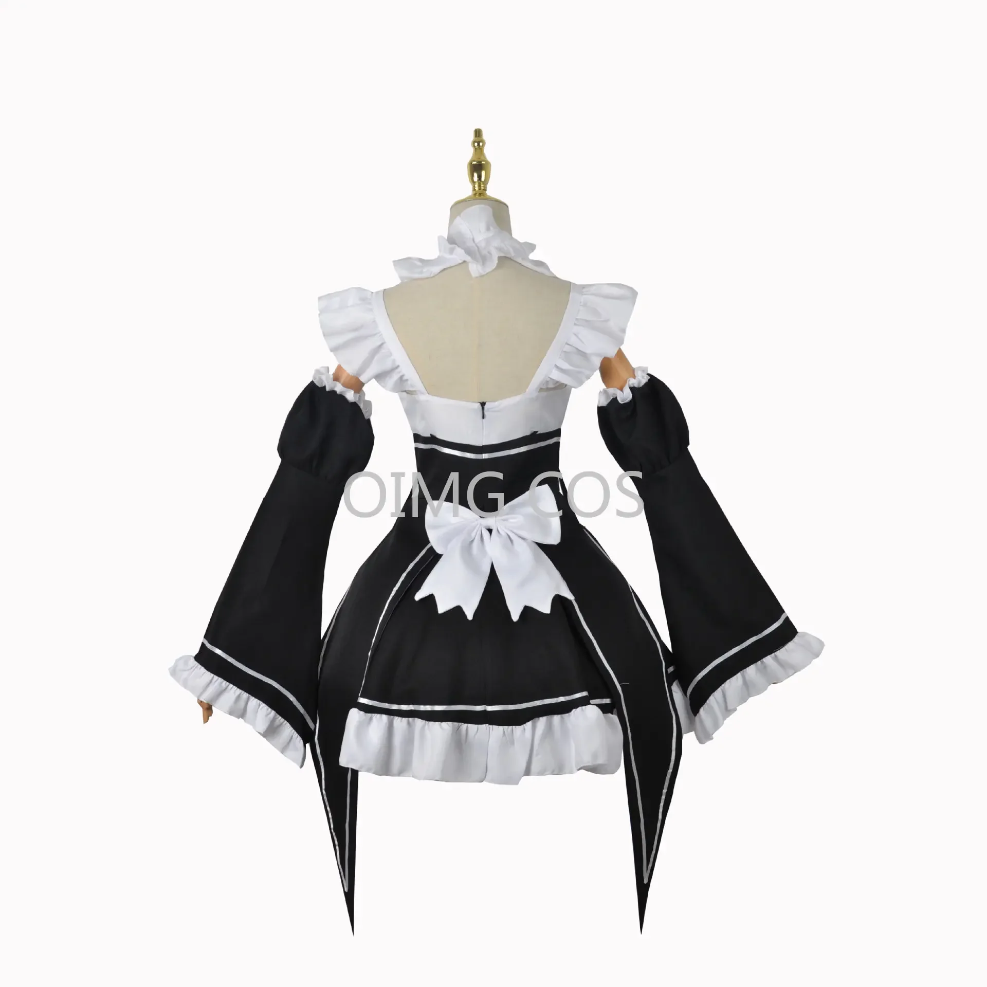 Ram/Rem Cosplay Re:zero Kara Hajimeru Isekai Seikatsu Costumes Dress Headdress Party Suit Anime Maid Dress Costume