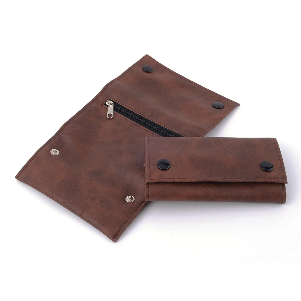 Custodia per tabacco in pelle PU Custodia per portafoglio Borsa per tabacco Custodia per erbe Borsa portatile per pipa da fumo Borsa per carta da rotolamento per sigarette - immagine 5