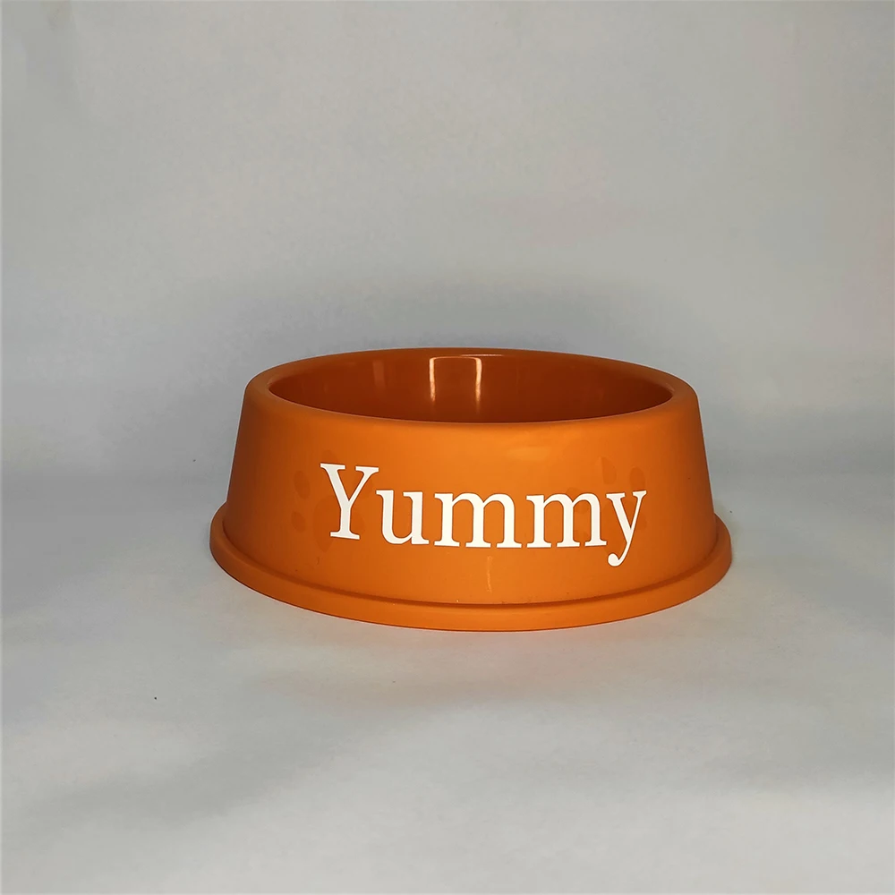 Personalized Plastic Dog Bowl Custom Printed Pet Food & Water Bowl Pet Gift Treat Decals Labels Pet Accessory