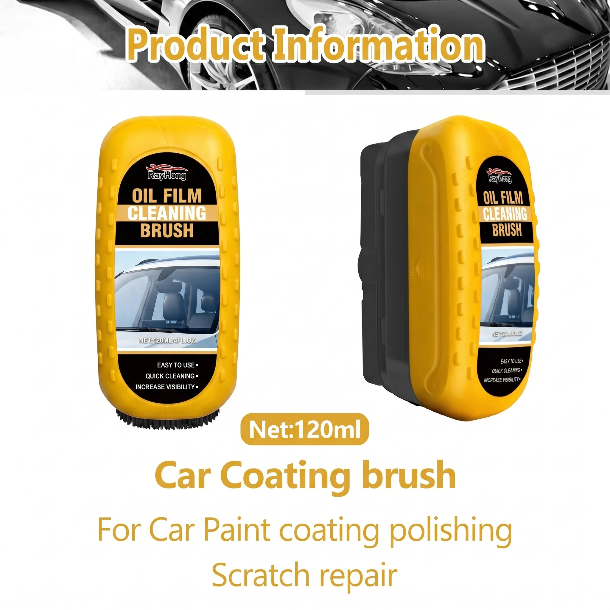 Crystal Clear Vision: Premium Windshield Brush & Oil Film Remover
