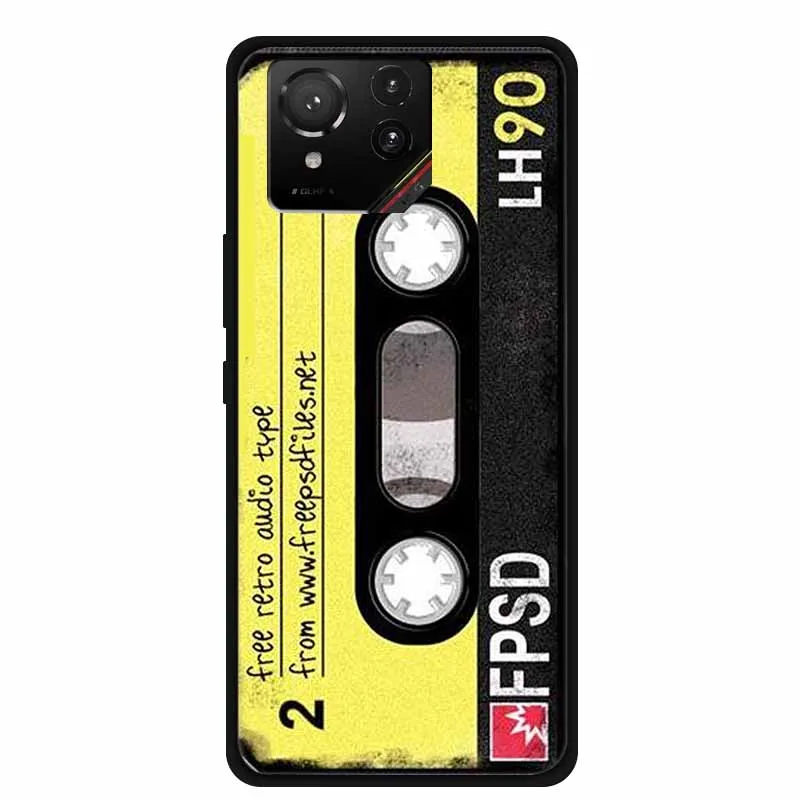 Cartoon Printed Soft Black Silicone Phone Case