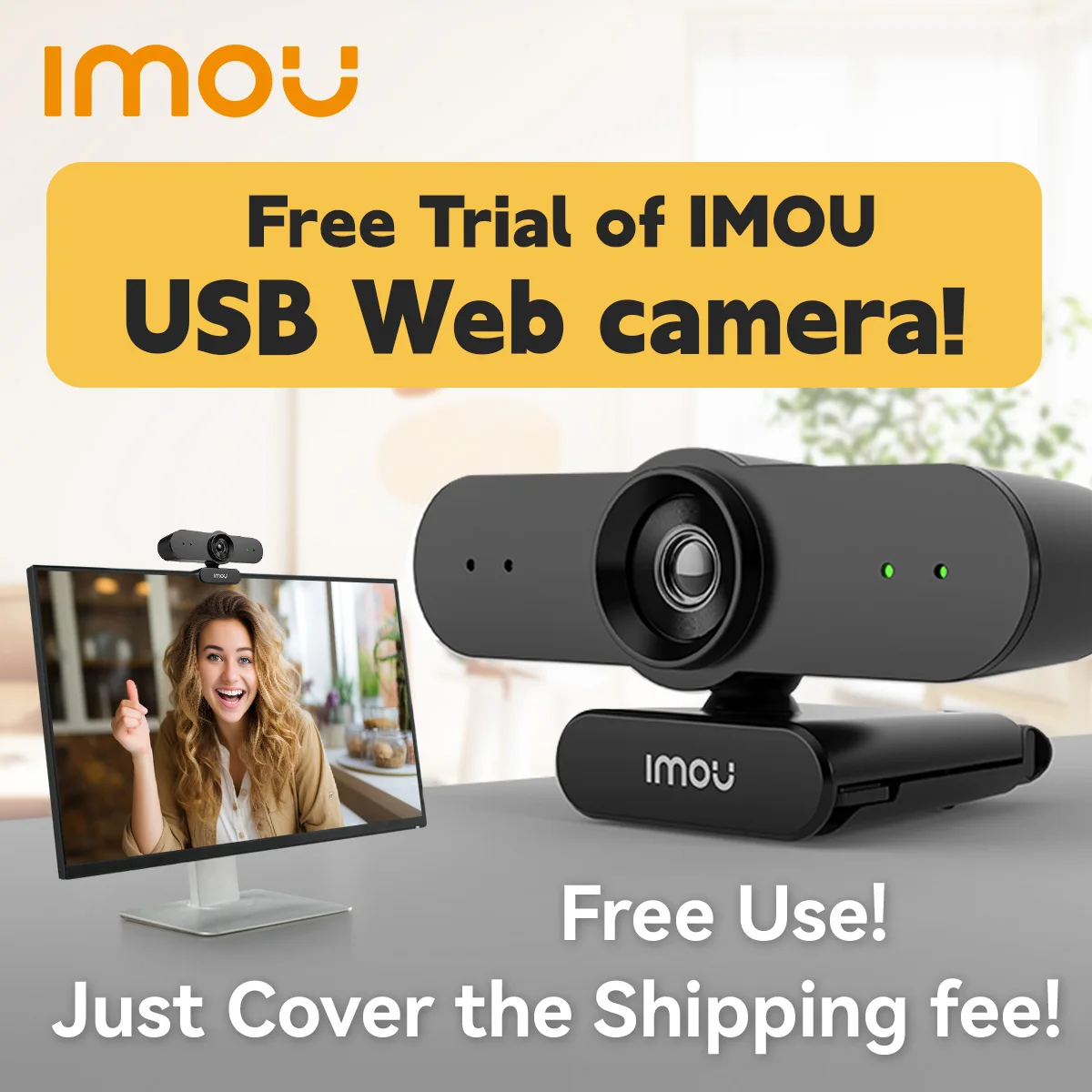 IMOU UC320/325 Webcam 1080P FHD Image Sensor USB Camera Microphone for Desktop Laptop Computer Meeting Streaming Web Camera