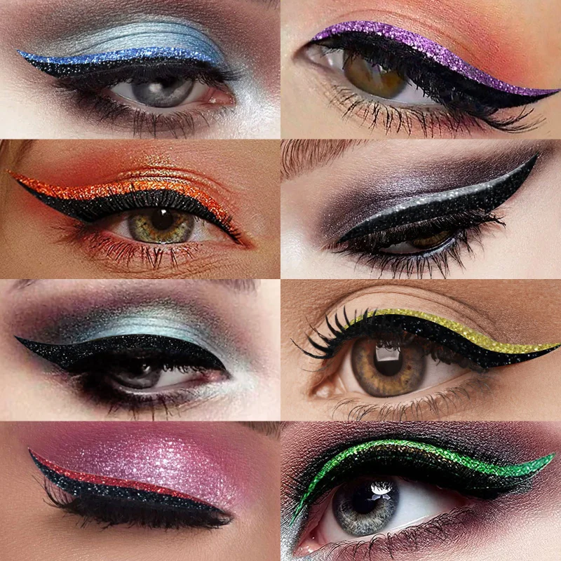 Pegatina de Delineador de Ojos de maquillaje de escenario europeo y americano, autoadhesiva, fiesta, Club, sombra de ojos, conveniente, rápido