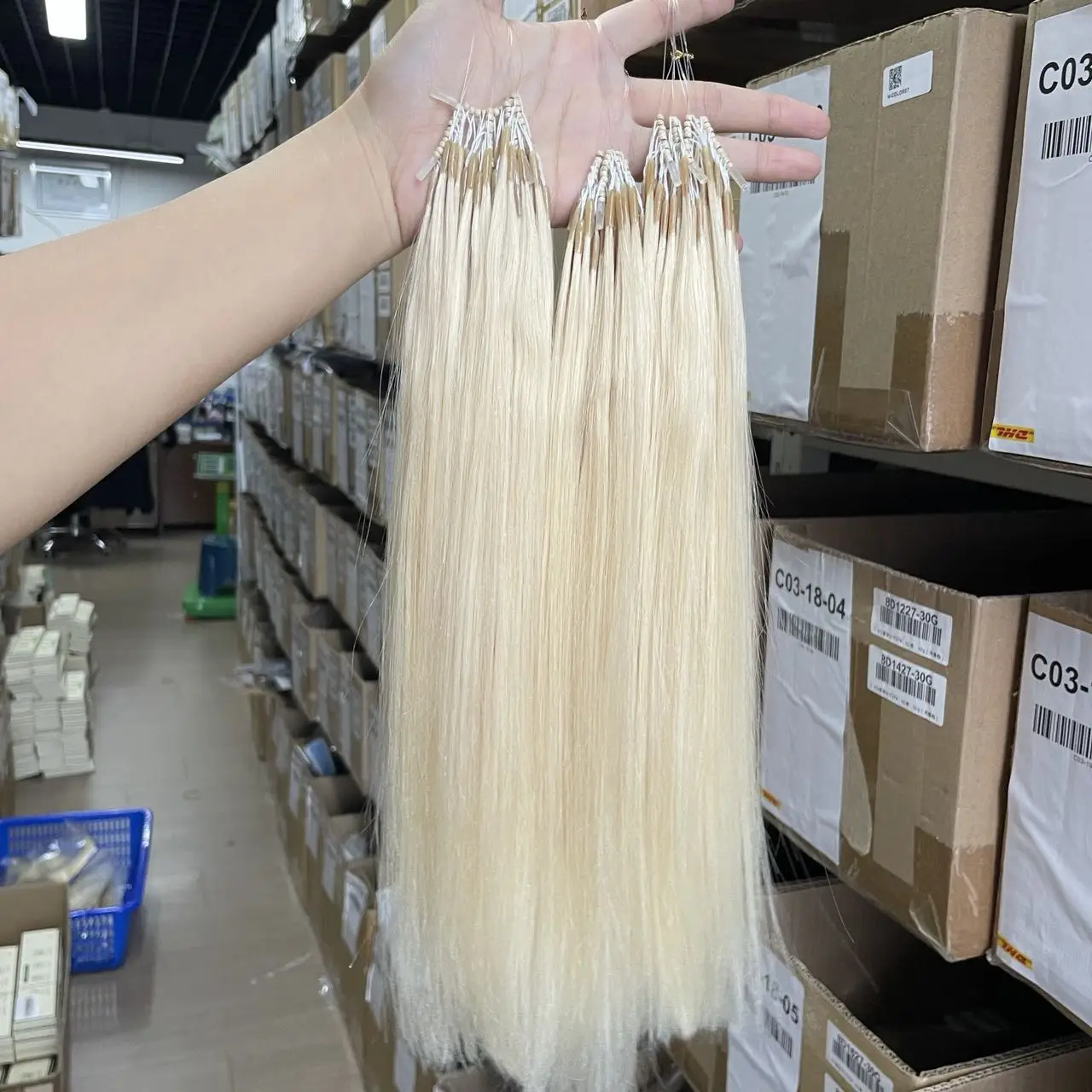 60# 8D Human Hair Extensions 12" 16" 20" Nano Ring Link Extensions 0.6g/s Machine Remy Human Microlink Beads Hair 50pcs