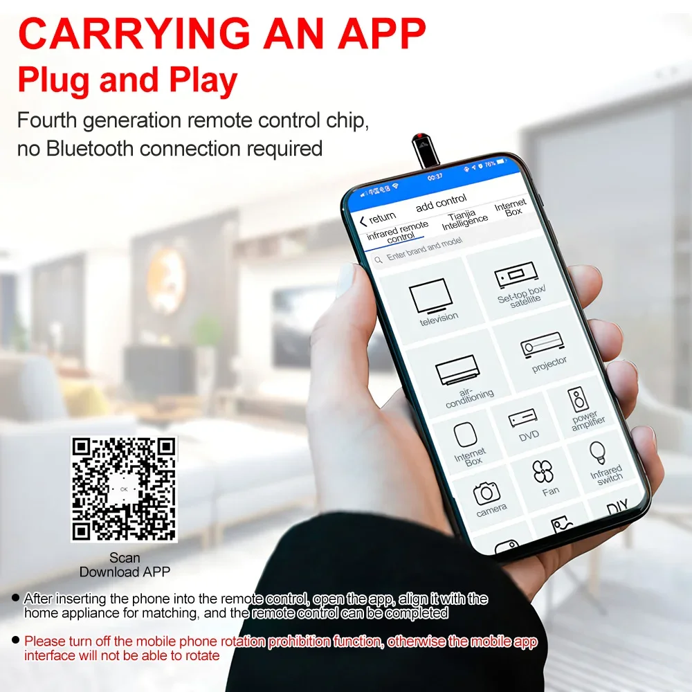 IR Appliances Wireless Infrared Remote Control Phone APP Mini Adapter IR Transmitter Blasters Control for TV Box Air Conditioner