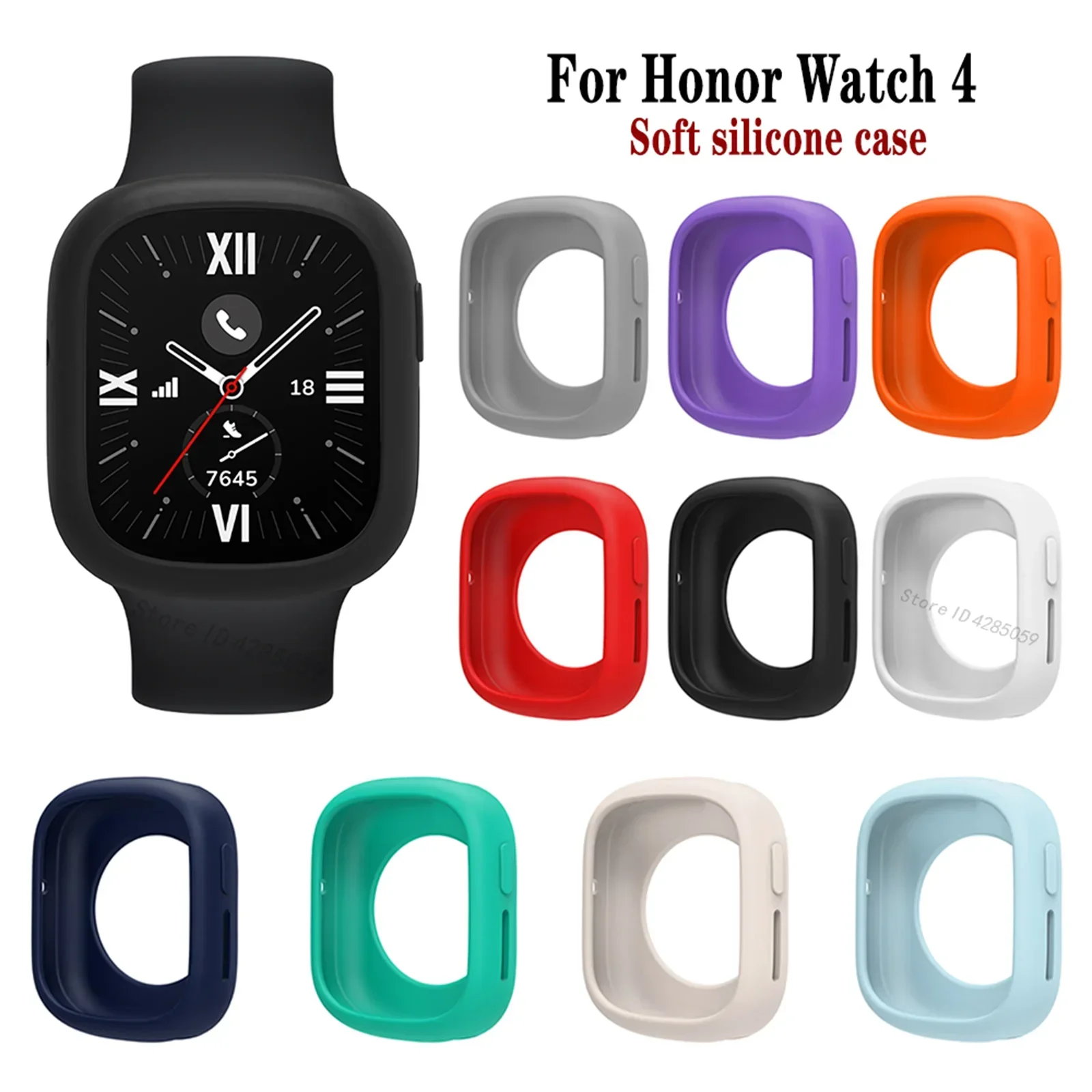 Soft Silicone Protective Case - Smartwatch Protector Sleeve & Bumper Frame
